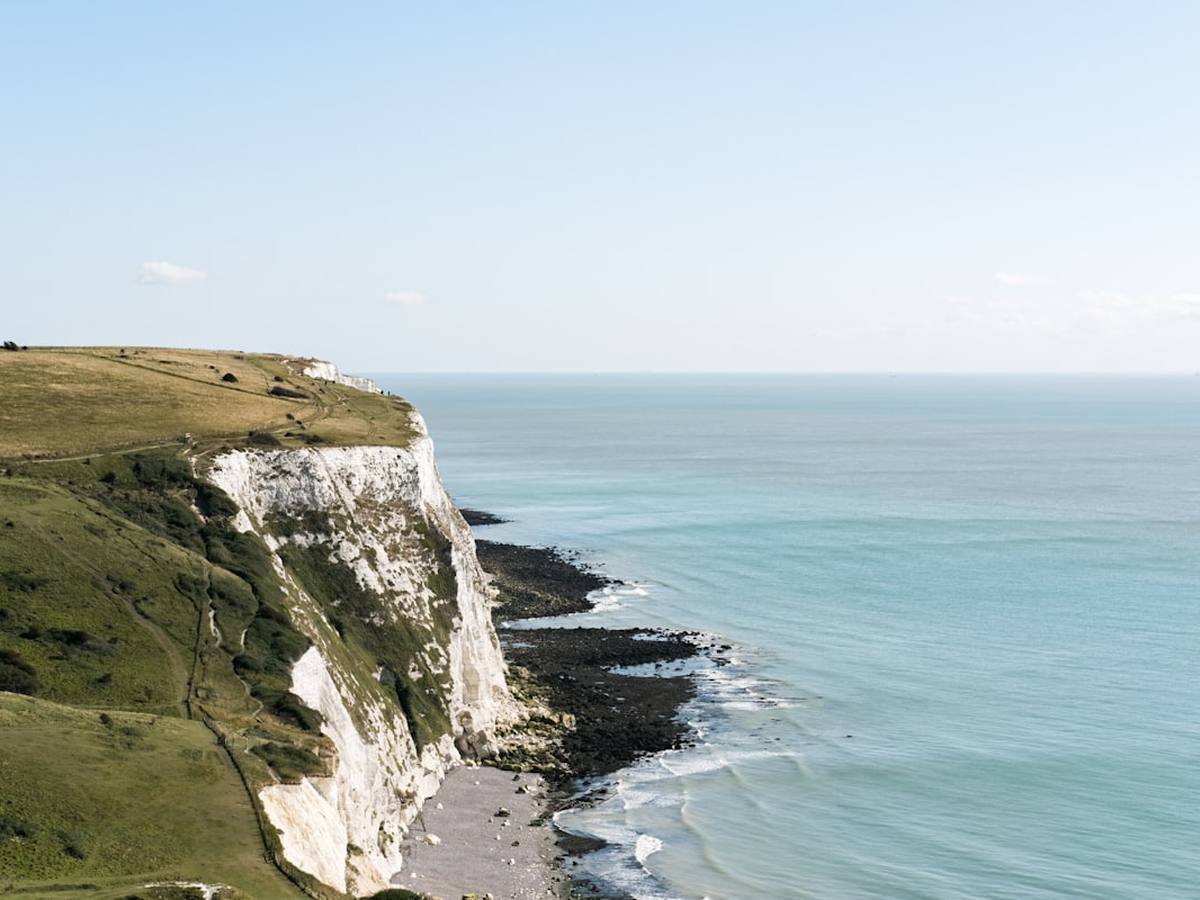 A chalk coastline